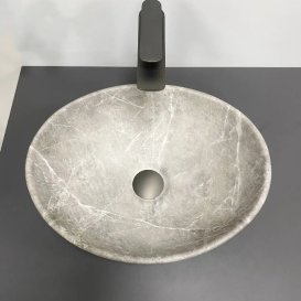 Раковина для ванної кімнати VBI PARMA 42x34 см кераміка бежевий камінь матовий VBI-011020