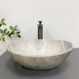 Раковина для ванной VBI PARMA 42x34 см керамика бежевый камень матовый VBI-011020