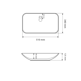 Раковина для ванной VBI PAVIA 51x34 см керамика белый VBI-012605