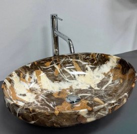 Раковина для ванної VBI Portoro 50×37 см кераміка коричневий VBI-012626