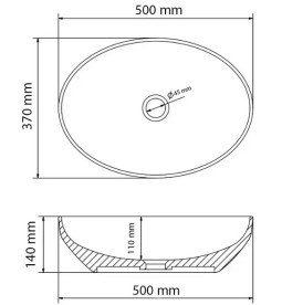 Раковина для ванної VBI Portoro 50×37 см кераміка коричневий VBI-012626