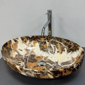 Раковина для ванної VBI Portoro 50×37 см кераміка коричневий VBI-012626