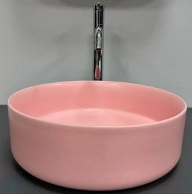 Раковина для ванної VBI Prato ⌀35,5 см кераміка рожевий матовий VBI-011417