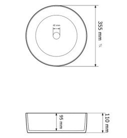 Раковина для ванной VBI Prato ⌀35,5 см керамика красный глянцевый VBI-011416