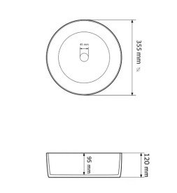 Раковина для ванной VBI Prato ⌀35,5 см керамика White Black Edge VBI-011414