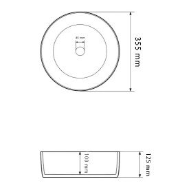Раковина для ванної VBI Prato ⌀35,5 см кераміка white black marble matt VBI-011409