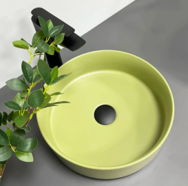 Раковина для ванной VBI PRATO 35,5x35,5 см керамика оливковый матовый VBI-011402