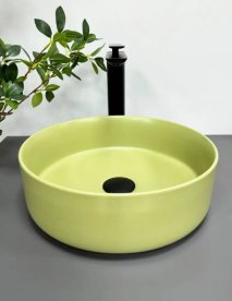 Раковина для ванной VBI PRATO 35,5x35,5 см керамика оливковый матовый VBI-011402