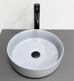 Раковина для ванной VBI Prato ⌀36 см керамика светло-серый матовый VBI-011413