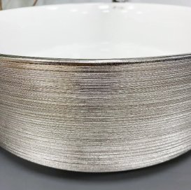 Раковина для ванної кімнати VBI PRATO 36x36 см кераміка срібний/білий VBI-011407