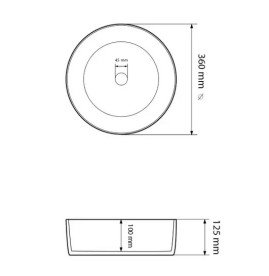 Раковина для ванной VBI Prato L ⌀40,5 см керамика белый VBI-011411