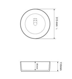 Раковина для ванной VBI Prato S ⌀31,5 см керамика белый VBI-011410