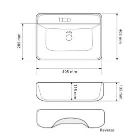Раковина для ванной VBI RAGUSA 49,5x40,5 см керамика мармо глянцевый VBI-014501