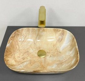 Раковина для ванной VBI Ravenna 45,5х32,5 см керамика Brown onyx glossy VBI-011223