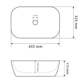 Раковина для ванной VBI Ravenna 45,5х32,5 см керамика Brown onyx glossy VBI-011223