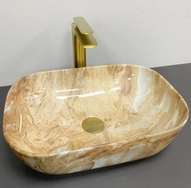 Раковина для ванной VBI Ravenna 45,5х32,5 см керамика Brown onyx glossy VBI-011223