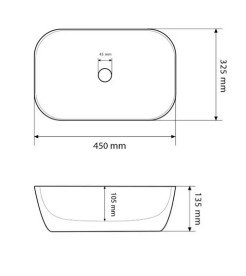 Раковина для ванной VBI Ravenna 45х32,5 см керамика черный глянцевый VBI-011227
