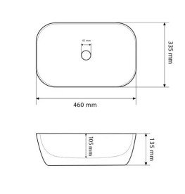 Раковина для ванної VBI Ravenna 46х33,5 см кераміка Black opal glossy VBI-011225