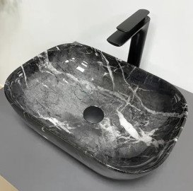 Раковина для ванної VBI Ravenna 46х33,5 см кераміка Black opal glossy VBI-011225