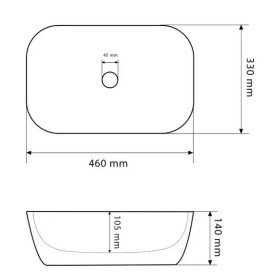 Раковина для ванної VBI Ravenna 46х33 см кераміка Space black matt VBI-011221