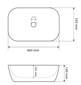 Раковина для ванної VBI Ravenna 46х33 см кераміка Space grey matt VBI-011222