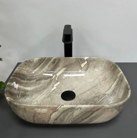 Раковина для ванної кімнати VBI RAVENNA 46x32,5 см кераміка яшма глянсова VBI-011211