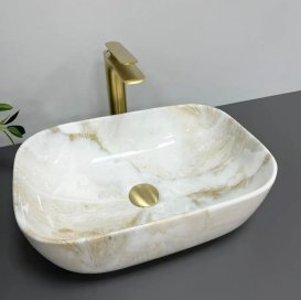 Раковина для ванної кімнати VBI RAVENNA  46x32,5 см кераміка лабрадорит глянсовий VBI-011212