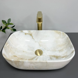 Раковина для ванної кімнати VBI RAVENNA  46x32,5 см кераміка лабрадорит глянсовий VBI-011212