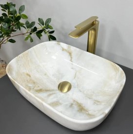 Раковина для ванної кімнати VBI RAVENNA  46x32,5 см кераміка лабрадорит глянсовий VBI-011212