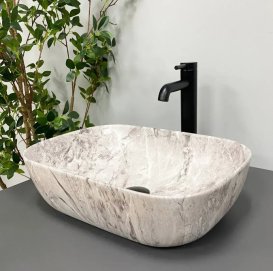 Раковина для ванной VBI RAVENNA 46x32,5 см керамика камень матовый VBI-011217
