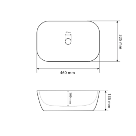 Раковина для ванной VBI RAVENNA 46x32,5 см керамика камень матовый VBI-011217