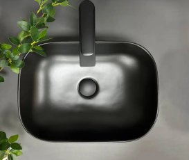 Раковина для ванной VBI RAVENNA 46x33 см керамика черный матовый VBI-011203