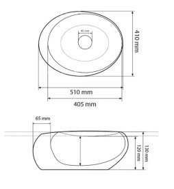 Раковина для ванної VBI Riccia 51х41 см кераміка білий VBI-017200