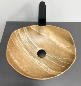 Раковина для ванної VBI Ronta 42х38, 5 см кераміка Brown Stone Matt VBI-017303