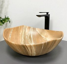 Раковина для ванної VBI Ronta 42х38, 5 см кераміка Brown Stone Matt VBI-017303