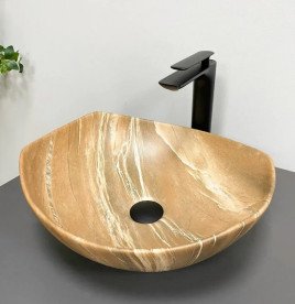 Раковина для ванної VBI Ronta 42х38, 5 см кераміка Brown Stone Matt VBI-017303