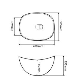 Раковина для ванной VBI Ronta 42х38,5 см керамика Dark Grey Stone Matt VBI-017302