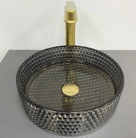 Раковина для ванной VBI Sepino ⌀35 см стекло черный VBI-016301