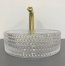 Раковина для ванної VBI Sepino ⌀35 см скло прозорий VBI-016300