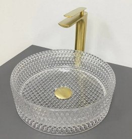 Раковина для ванної VBI Sepino ⌀35 см скло прозорий VBI-016300