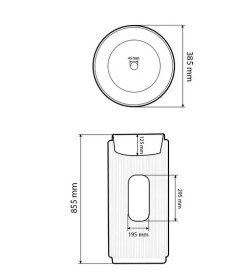 Раковина для ванной VBI Taranto напольная ⌀38,5 см искусственный камень Marmo Matt VBI-019017