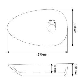 Раковина для ванной VBI Trento 59х35 см керамика белый VBI-011904