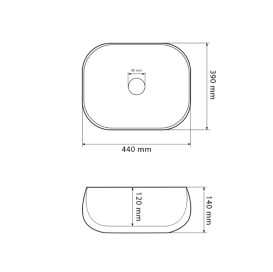 Раковина для ванної кімнати VBI TRICASE 44x39 см кераміка білий VBI-015800