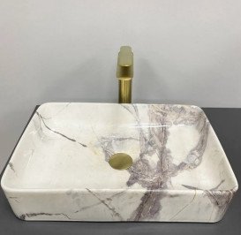 Раковина для ванной VBI Triest 51,5х35 см керамика Stains Sand VBI-012712