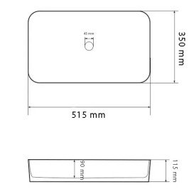 Раковина для ванной VBI Triest 51,5х35 см керамика Stains Sand VBI-012712