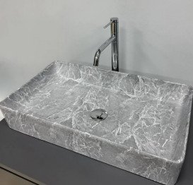 Раковина для ванной VBI Triest 61х35 см керамика grey stone VBI-012716