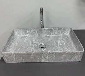 Раковина для ванной VBI Triest 61х35 см керамика grey stone VBI-012716