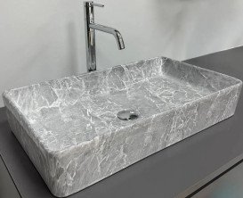 Раковина для ванной VBI Triest 61х35 см керамика grey stone VBI-012716