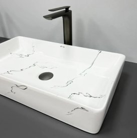 Раковина для ванной VBI TRIEST 61x34,5 см керамика мармо глянцевый VBI-012704
