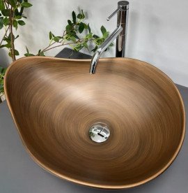 Раковина для ванной VBI Trimonti 51х40 см керамика коричневый VBI-016106
